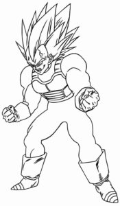 Desenho de Desenhos Para Colorir Dragon Ball Z Vegeta Ssj 1 Forte
