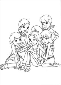 Desenho de Desenhos Polly Pocket Para Colorir Amigas 2