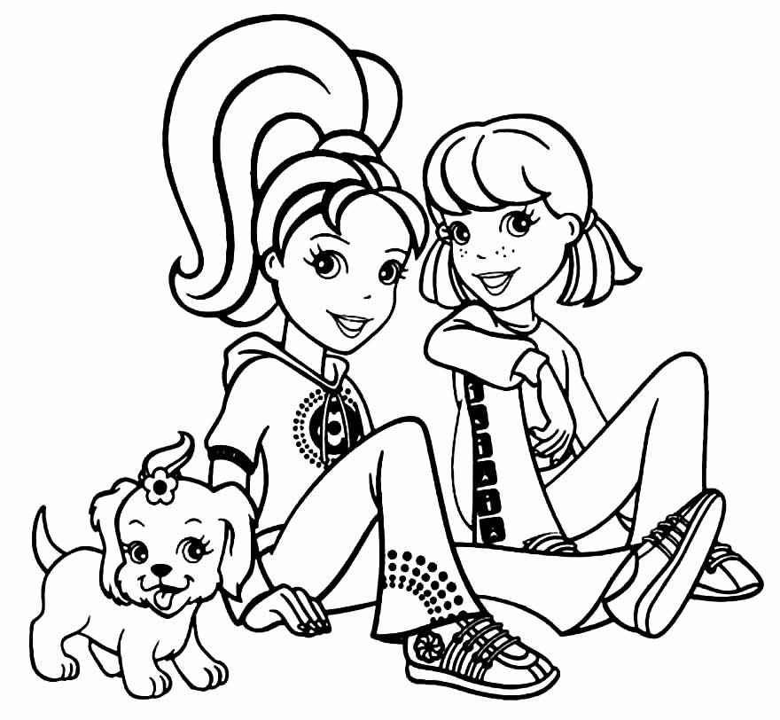 Desenho de Desenhos Polly Pocket Para Colorir Amigas