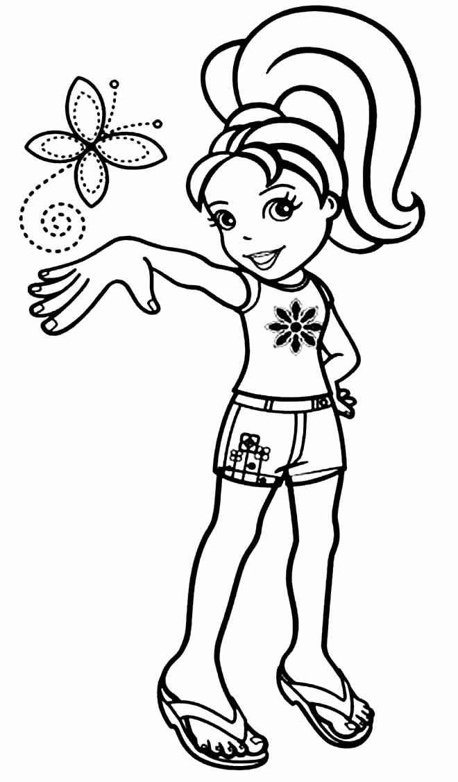 Desenho de Desenhos Polly Pocket Para Colorir Borboleta