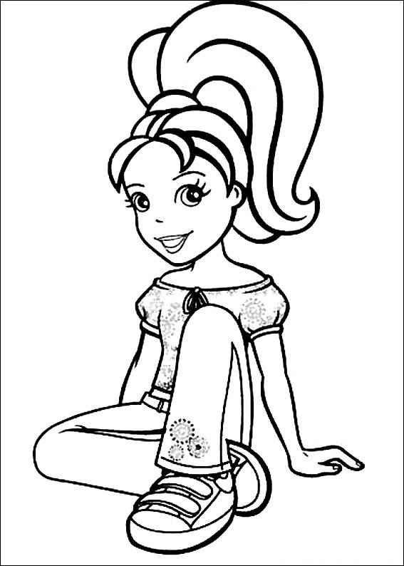 Desenho de Desenhos Polly Pocket Para Colorir Sit