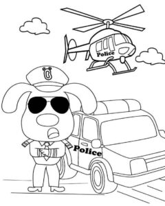 Desenho de Detetive Labrador Desenho Colorir Imprimir 02