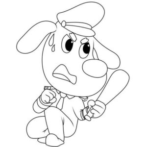 Desenho de Detetive Labrador Desenho Colorir Imprimir 04