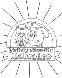 Desenho de Detetive Labrador Desenho Colorir Imprimir 06