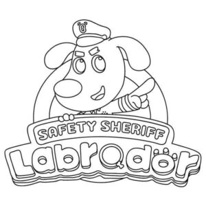 Desenho de Detetive Labrador Desenho Colorir Imprimir 07