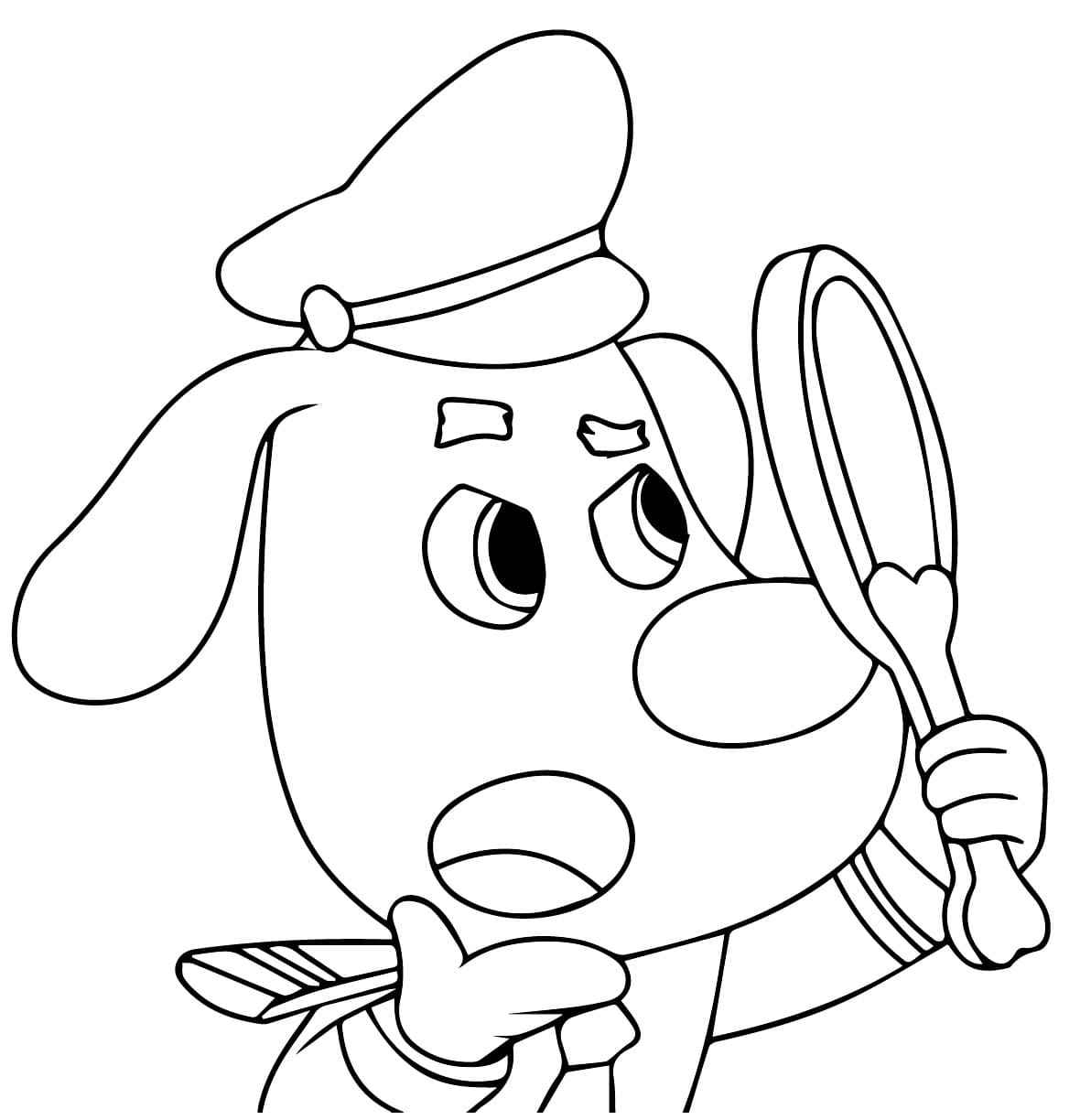 Desenho de Detetive Labrador Desenho Colorir Imprimir 13