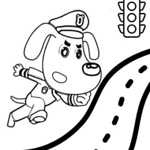 Desenho de Detetive Labrador Desenho Colorir Imprimir 14