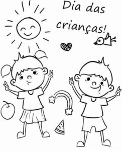 Desenho de Dia Das Crianças Desenho Colorir Imprimir 18