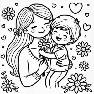 Desenho de Dia Das Mães Desenho Colorir Imprimir 02