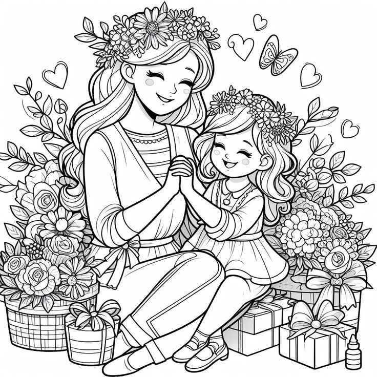 Desenho de Dia Das Mães Desenho Colorir Imprimir 12