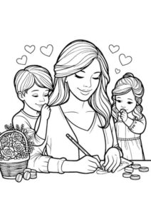 Desenho de Dia Das Mães Desenho Colorir Imprimir 19