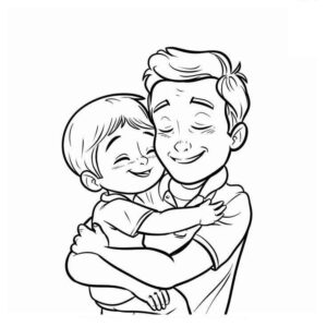 Desenho de Dia Dos Pais Desenho Colorir Imprimir 02