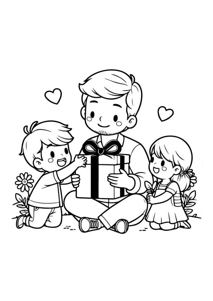 Desenho de Dia Dos Pais Desenho Colorir Imprimir 07