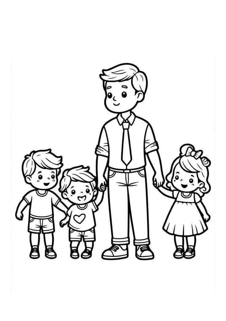 Desenho de Dia Dos Pais Desenho Colorir Imprimir 09