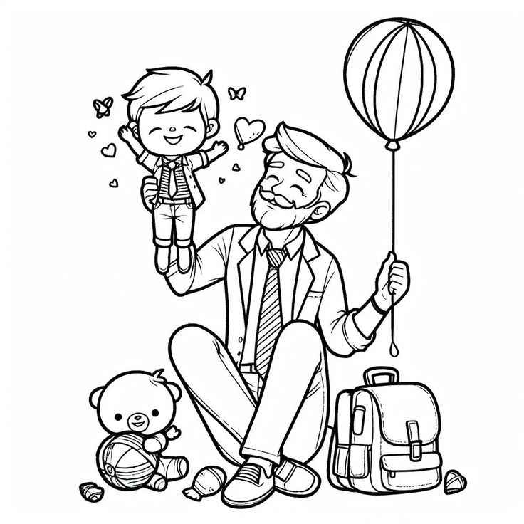 Desenho de Dia Dos Pais Desenho Colorir Imprimir 10