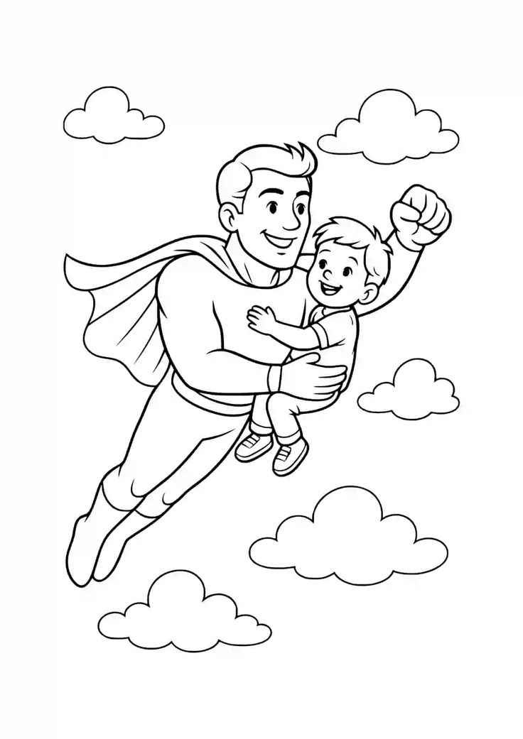 Desenho de Dia Dos Pais Desenho Colorir Imprimir 11