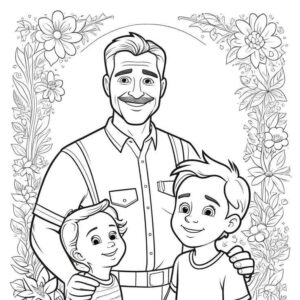 Desenho de Dia Dos Pais Desenho Colorir Imprimir 12