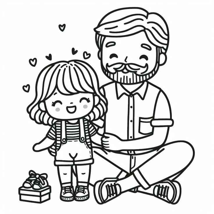 Desenho de Dia Dos Pais Desenho Colorir Imprimir 13