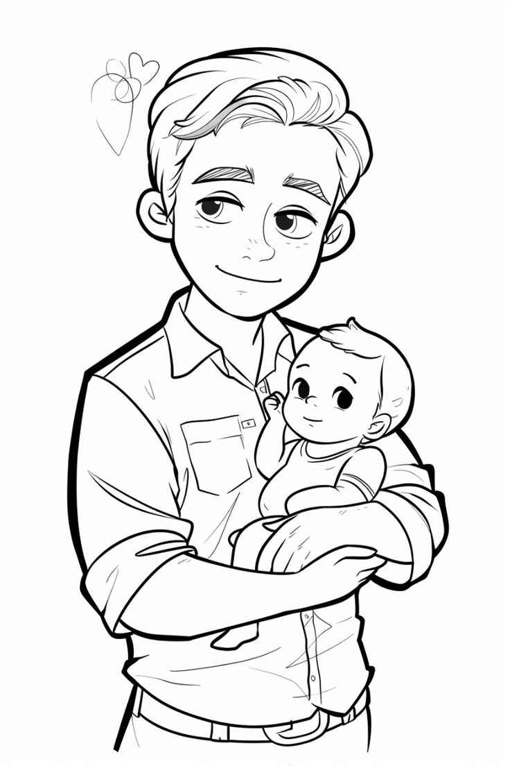 Desenho de Dia Dos Pais Desenho Colorir Imprimir 21