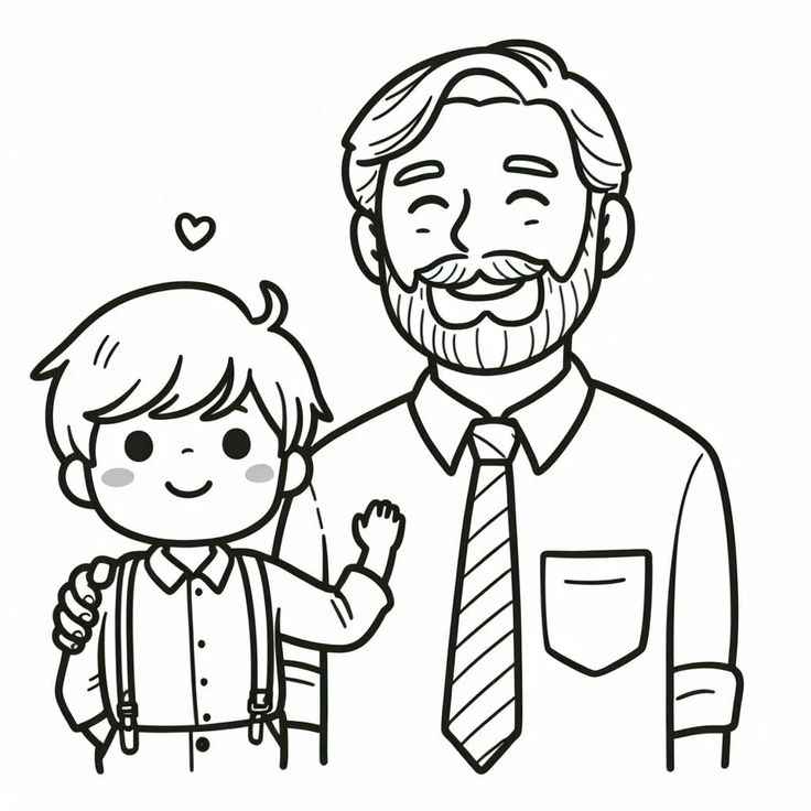 Desenho de Dia Dos Pais Desenho Colorir Imprimir 23