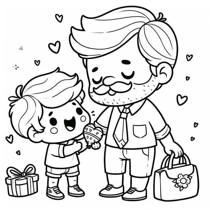 Desenho de Dia Dos Pais Desenho Colorir Imprimir 27