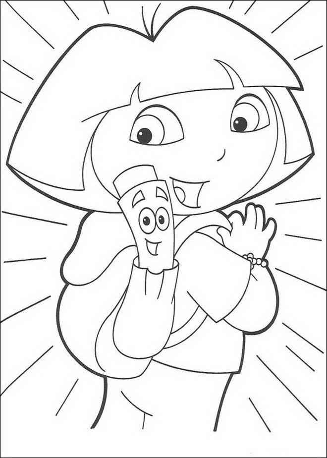 Desenho de Dora Aventureira Desenho Colorir Imprimir 01
