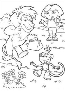 Desenho de Dora Aventureira Desenho Colorir Imprimir 03