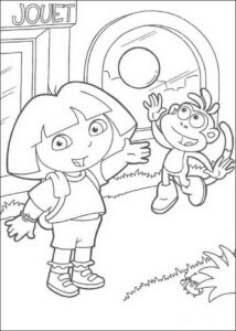 Desenho de Dora Aventureira Desenho Colorir Imprimir 04