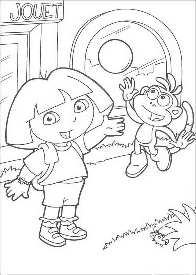 Desenho de Dora Aventureira Desenho Colorir Imprimir 04