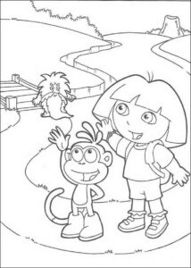 Desenho de Dora Aventureira Desenho Colorir Imprimir 05