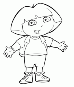 Desenho de Dora Aventureira Desenho Colorir Imprimir 07