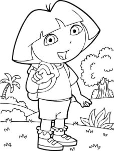 Desenho de Dora Aventureira Desenho Colorir Imprimir 09