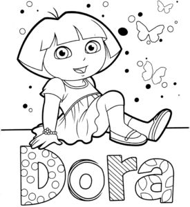 Desenho de Dora Aventureira Desenho Colorir Imprimir 10