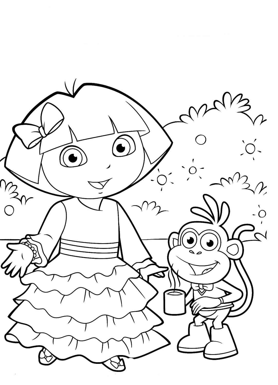 Desenho de Dora Aventureira Desenho Colorir Imprimir 13