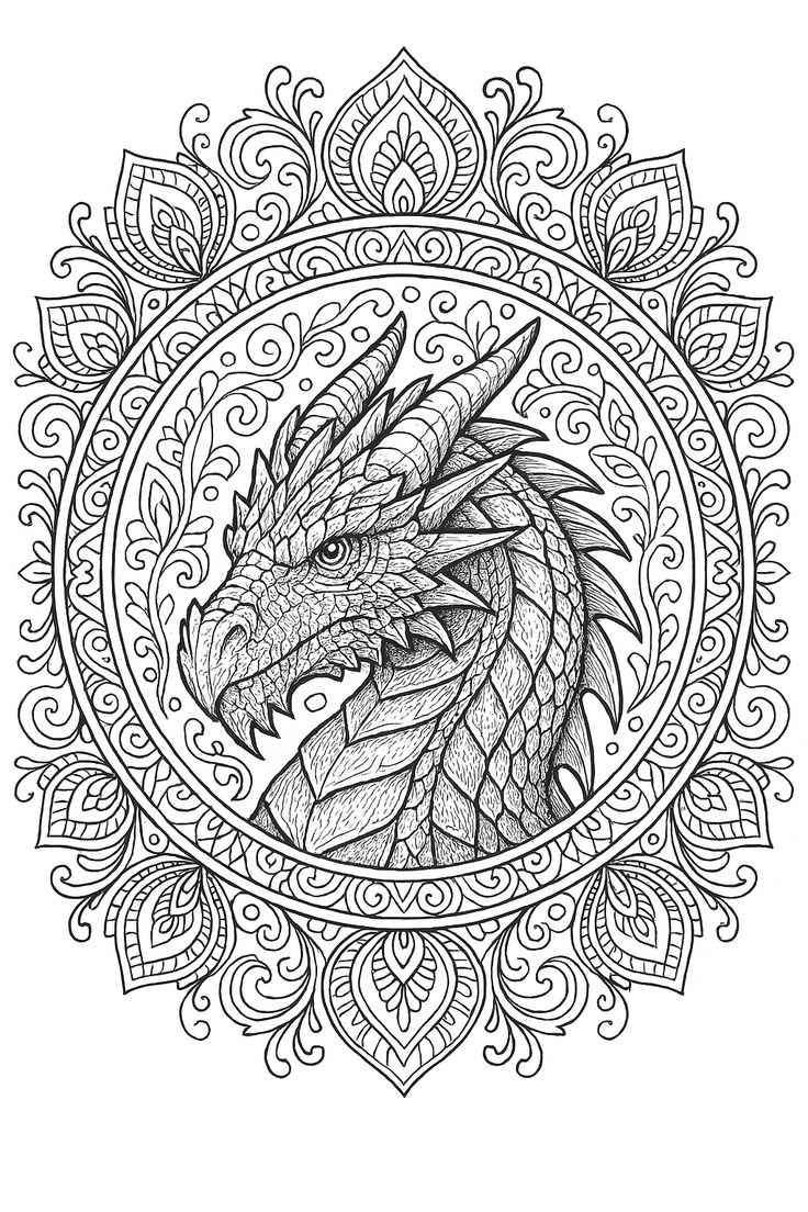 Desenho de Dragao Desenho Colorir Imprimir 01
