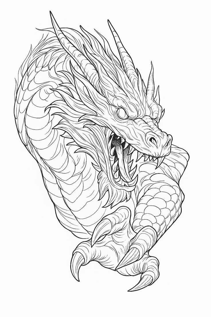 Desenho de Dragao Desenho Colorir Imprimir 13