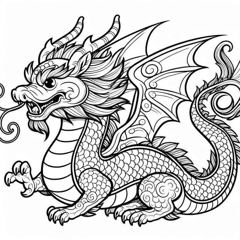 Desenho de Dragao Desenho Colorir Imprimir 56