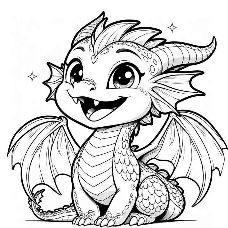 Desenho de Dragao Desenho Colorir Imprimir 72