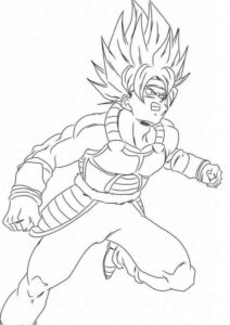 Desenho de Dragon Ball Z Para Colorir Bardock