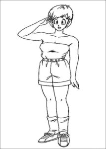 Desenho de Dragon Ball Z Para Colorir Bulma