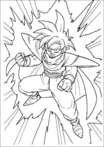 Desenho de Dragon Ball Z Para Colorir Gohan Roupa Picolo