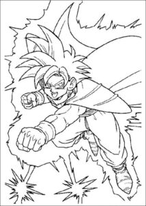 Desenho de Dragon Ball Z Para Colorir Gohan Super Saiyajin 1