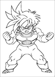 Desenho de Dragon Ball Z Para Colorir Gohan Super Saiyajin