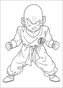 Desenho de Dragon Ball Z Para Colorir Kuririn