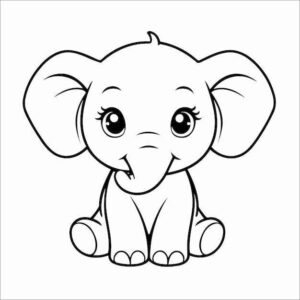 Desenho de Elefante Desenho Colorir Imprimir 01