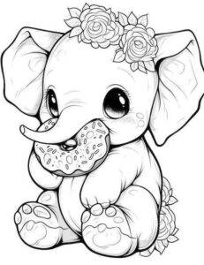 Desenho de Elefante Desenho Colorir Imprimir 06