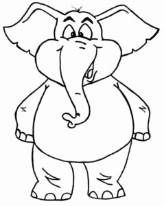 Desenho de Elefante Desenho Colorir Imprimir 08