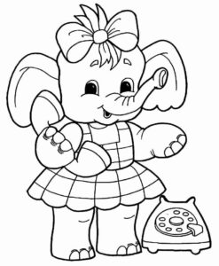 Desenho de Elefante Desenho Colorir Imprimir 10