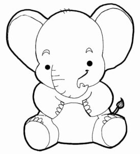 Desenho de Elefante Desenho Colorir Imprimir 12