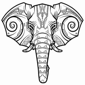 Desenho de Elefante Desenho Colorir Imprimir 15